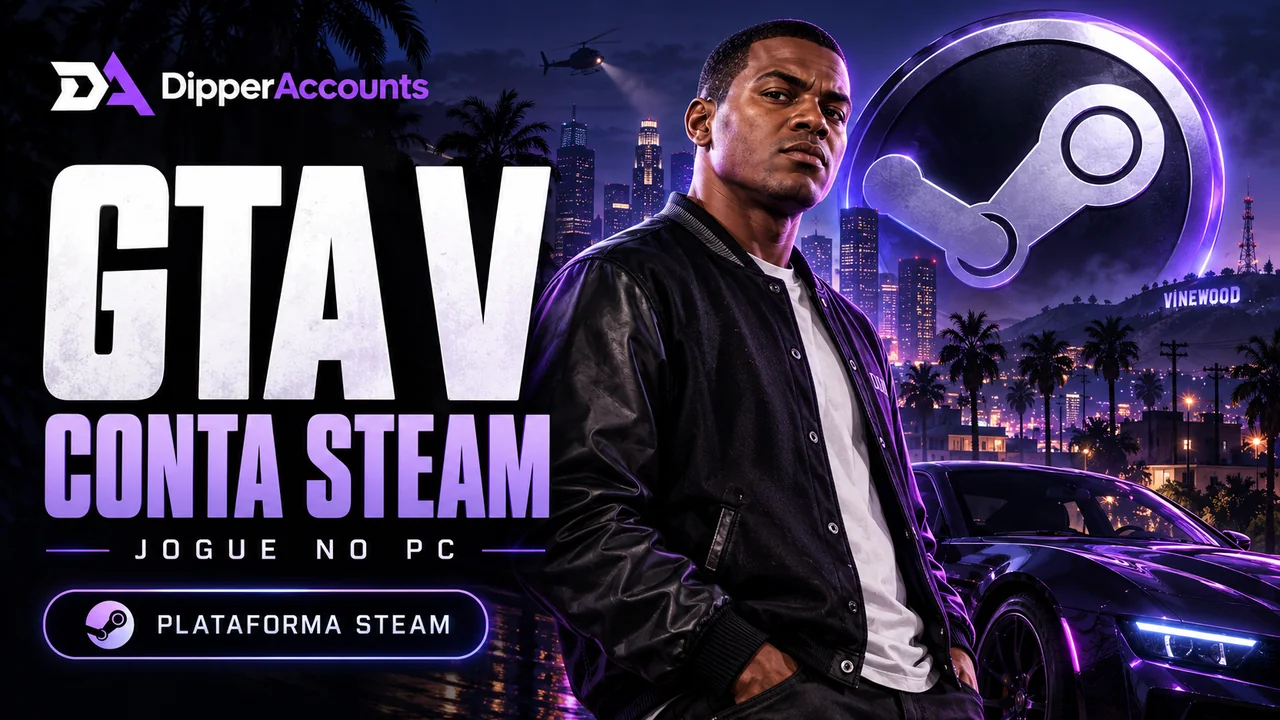 GTA V, conta Steam, versão para PC